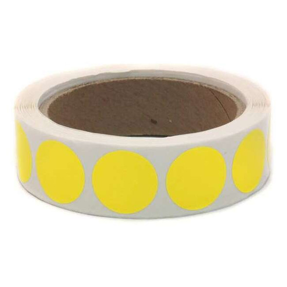 Roll Products 1 Color Code Circles Y 1000roll, PK1000 119-0004C