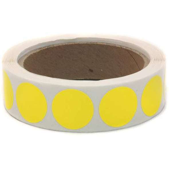 Roll Products 1 Color Code Circles Y 1000roll, PK1000 119-0004C