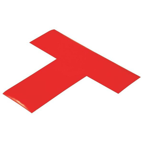 Floor Marking Tape, vinyl, Solid, Red, 2 in W., 55 mil Thickness, 100 PK