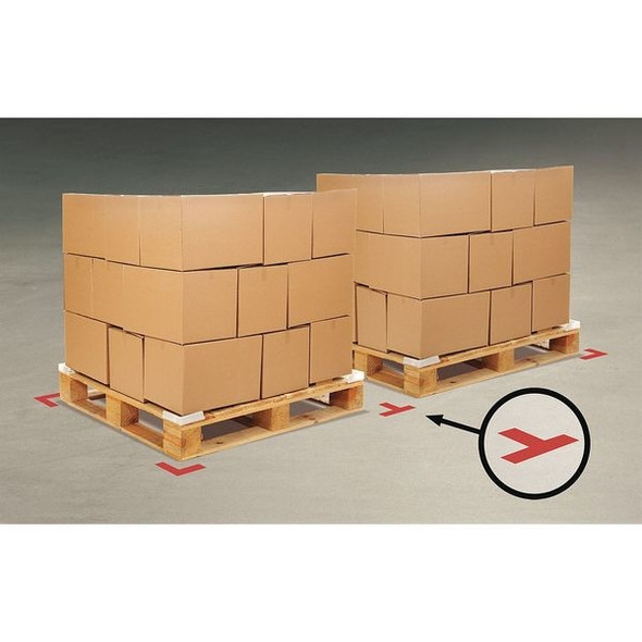 Mighty Line Floor Marking Tape, vinyl, Solid, Red, 2 in W., 55 mil Thickness, 100 PK REDT