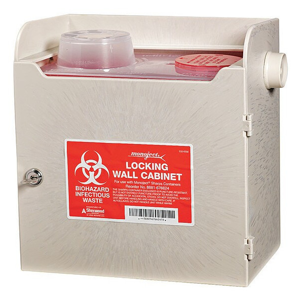 Covidien Disposal Container Cabinet,Brown,7" L SLWC019624 Covidien Disposal Container Cabinet,Brown,7" L SLWC019624