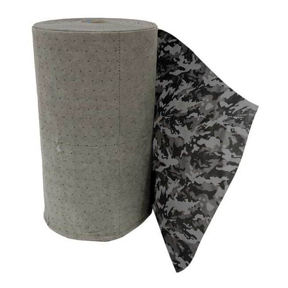 Sorbent Roll, 64 gal, 32 in x 150 ft, Universal, Camouflage, Polypropylene