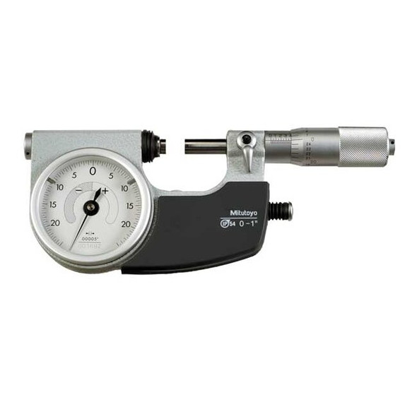 Mitutoyo Indicating Micrometer,0-1 In,0.00005 In 510-131