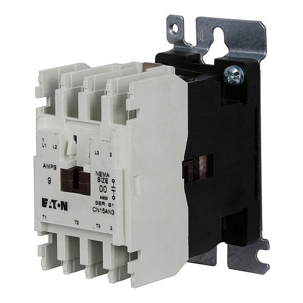 Eaton 120VAC Non-Reversing Magnetic Contactor 3P 9A NEMA 00 CN15AN3AB