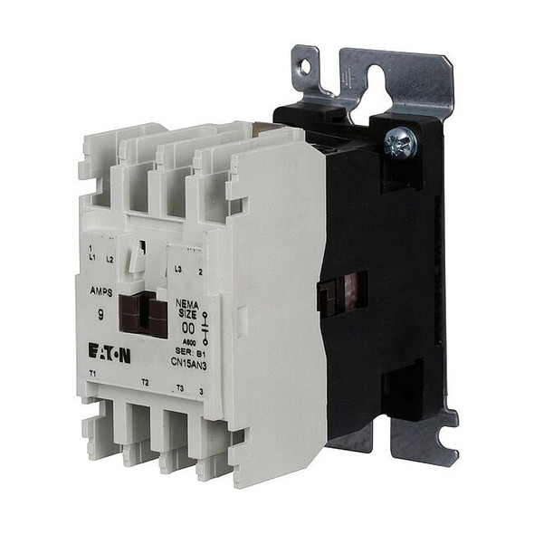 Eaton 120VAC Non-Reversing Magnetic Contactor 3P 9A NEMA 00 CN15AN3AB