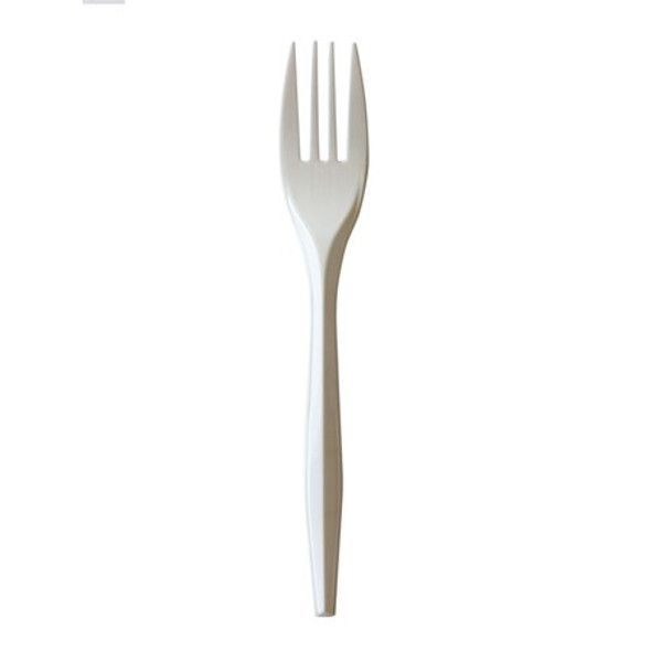 Boardwalk Mediumweight Polypropylene Cutlery, Fork, White, 1000PK BWKFORKPPMW