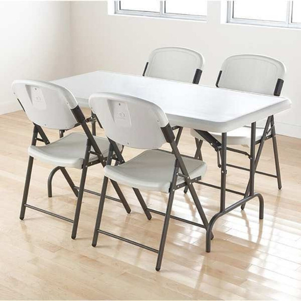 Rough n Ready Classic Folding Chair, Platinum Granite-Charcoal, 4 PK  64033