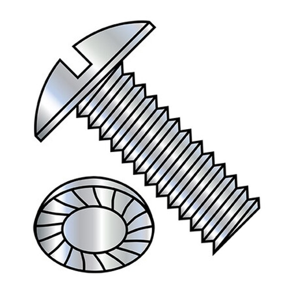 5/16"-18 x 1/2 in Slotted Truss Machine Screw, Zinc Plated Steel, 2000 PK