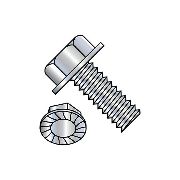 #6-32 x 1/2 in Hex Hex Machine Screw, Zinc Plated Steel, 10000 PK