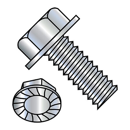 #10-32 x 5/8 in Hex Hex Machine Screw, Zinc Plated Steel, 6000 PK
