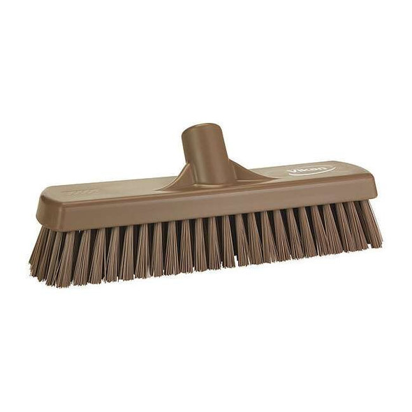 Vikan Deck Brush,1-19/32" L Trim,Brown Bristle 706066