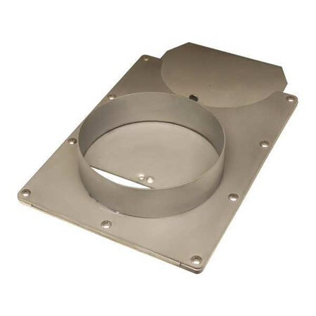 Blast Gate, 304 Stainless Steel, 21 in W, 20 1/4 in L