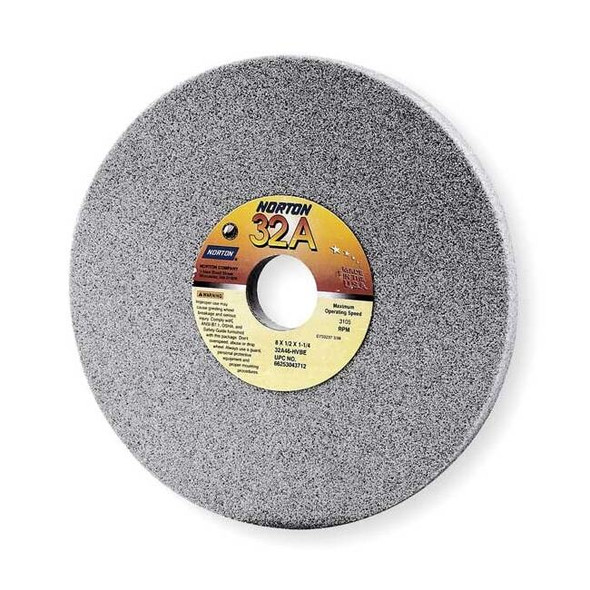 Norton Abrasives Grinding Wheel, T1, 12x1x3, AO, 46G, Med, Prpl 66253262564