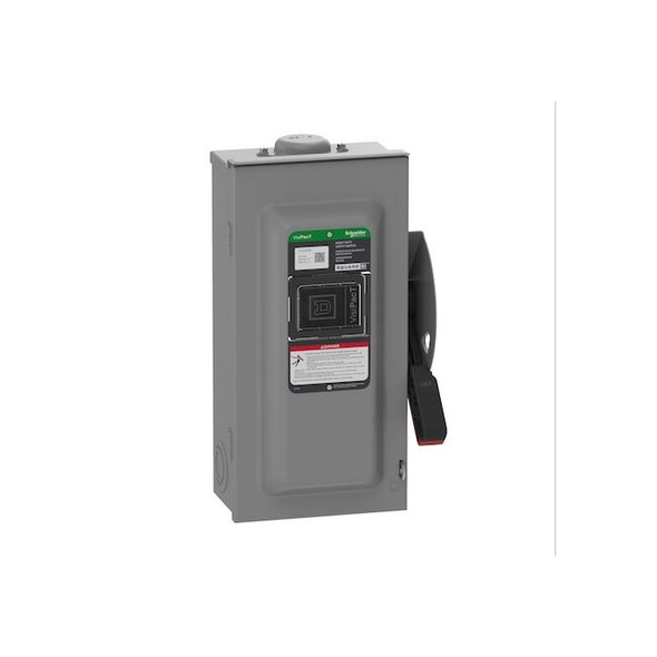 Safety Switch, Fusible, 3PST, Three Phase, NEMA 3R, Indoor/Outdoor, Steel