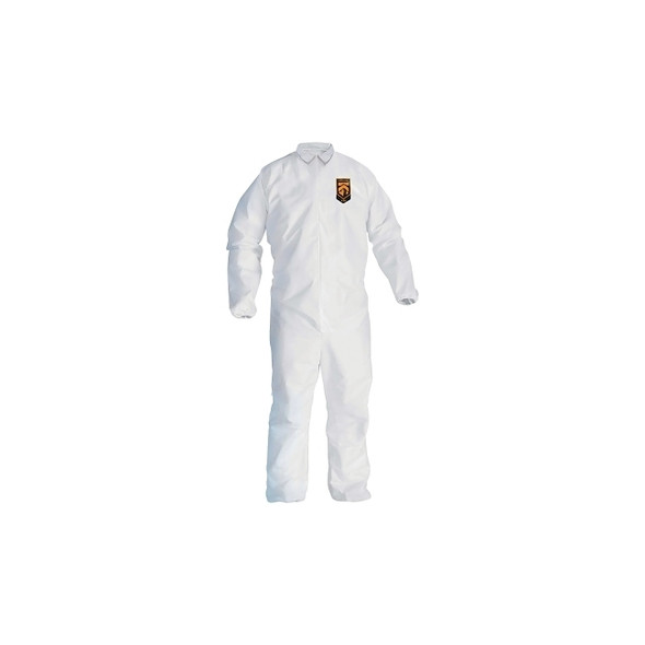 KleenGuard™ A30 Coveralll, Zipper Front, Elastic Back, Wrist and Ankles, White, X-Large