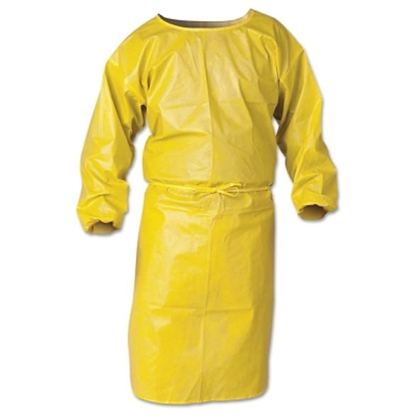 KleenGuard A70 Chemical Spray Protection Smocks, 52 in, Polypropylene, Yellow