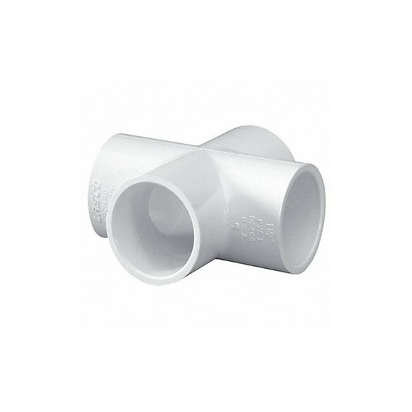 PVC Cross, Socket x Socket x Socket x Socket, 4 in Pipe Size