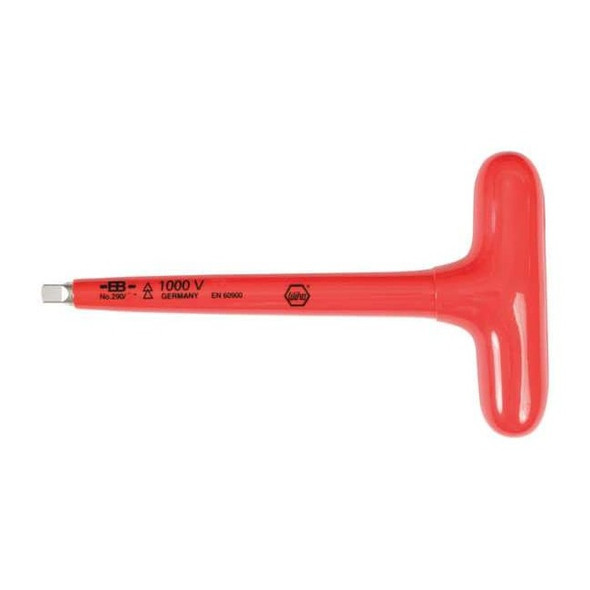 Wiha T-Handle Driver,1/4" Drive,Chrome 29006