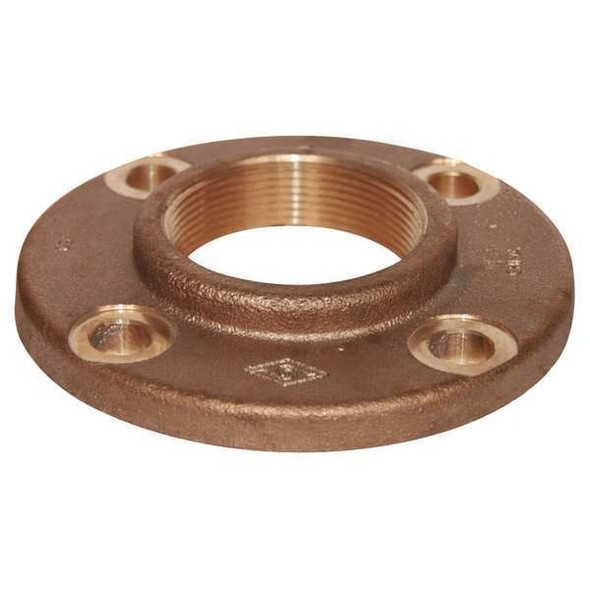 Manufacturer Varies Red Brass Flange, FNPT, 1" Pipe Size 4TJJ9