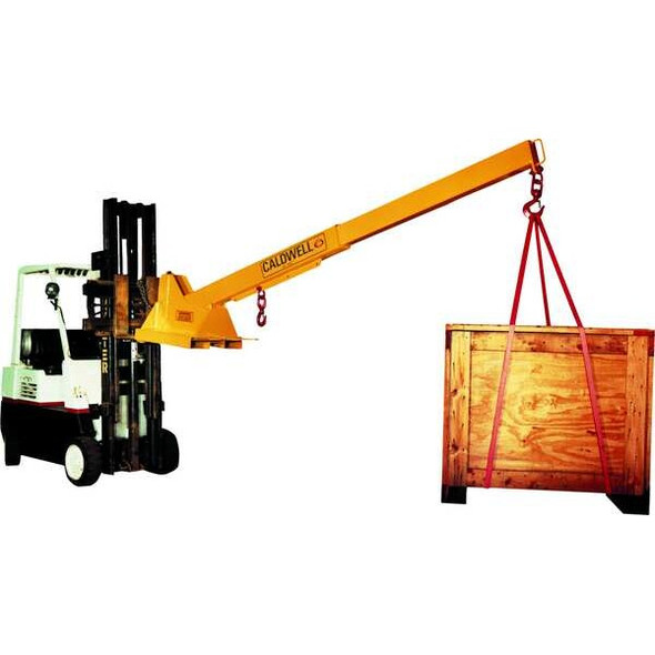 Caldwell Pivoting Forklift Boom,4,000 lb,Yellow PB-40 Caldwell Pivoting Forklift Boom,4,000 lb,Yellow PB-40