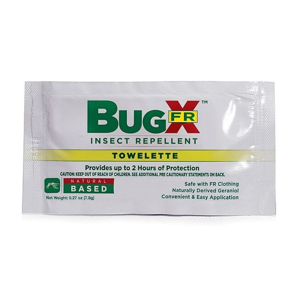 Bugx Insect Repel Wipes,0.172 oz,Packet,PK300 18-830