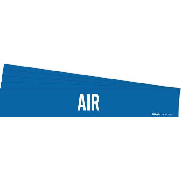 Brady Pipe Marker, Adhesive, White, Air, PK5, 7006-1-PK 7006-1-PK