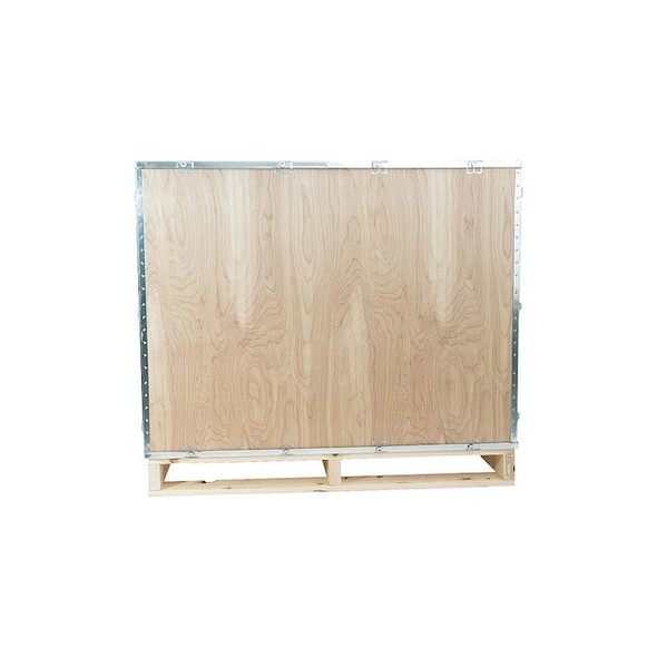 47 3/16 in x 36 1/2 in Shipping Crate, Brown, Steel, Plywood