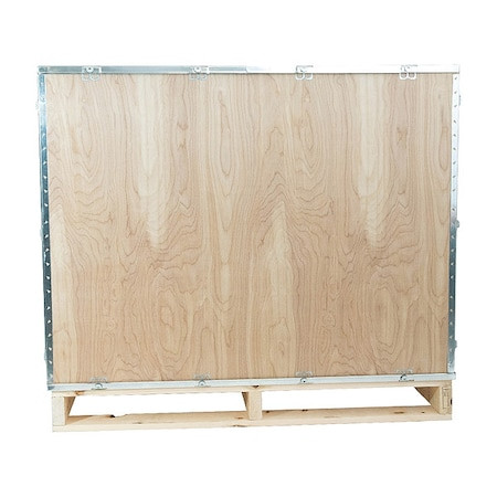 47 3/16 in x 36 1/2 in Shipping Crate, Brown, Steel, Plywood