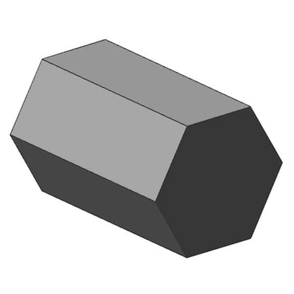 Manufacturer Varies Carbon Steel Hex Bar,36 in L,1/2 in W 18H.5-36