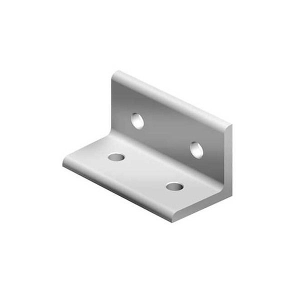 Fath InsideCornerBracket,Alum,Gry,45mm,86mm 093WD9045