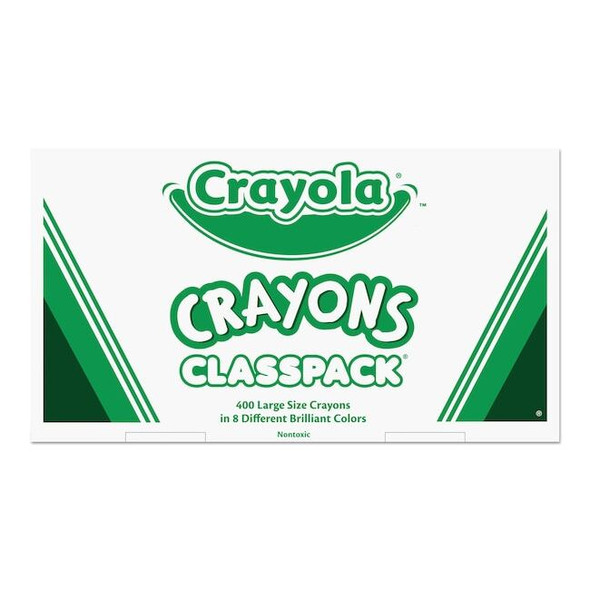 Crayola Classpack Large Size Crayons, 50 Each of 8 Colors, PK400 528038