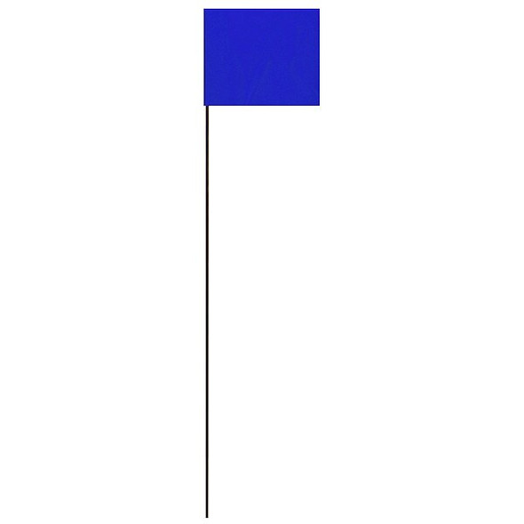 Hy-Ko Marking Flag, Blue, Vinyl, 21 in H, PK25 SF-21/BL