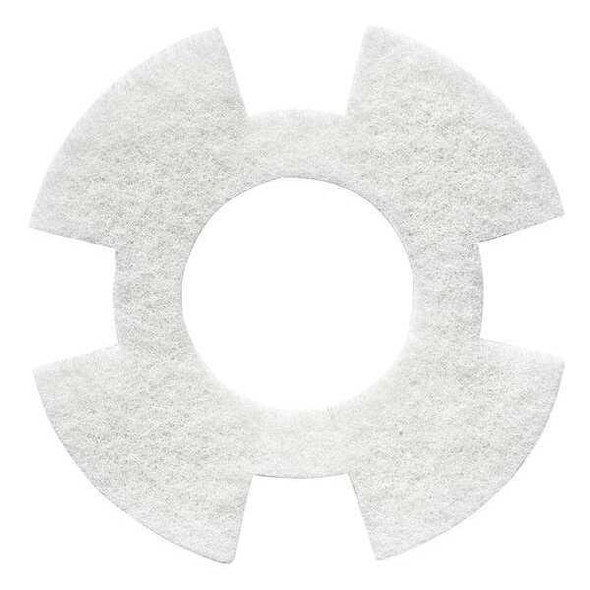 Tennant Cleaning Pad,White,9" Pad,Trapezoid,PK10 1234347