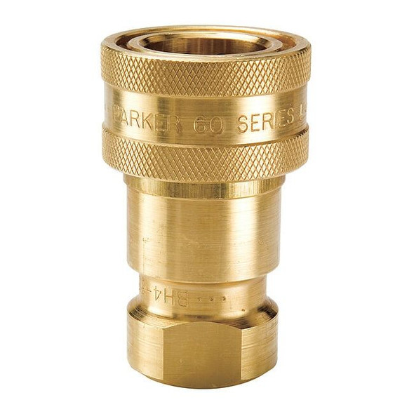 Parker Quick Connect,Socket,3/4",3/4"-14 BH6-60W