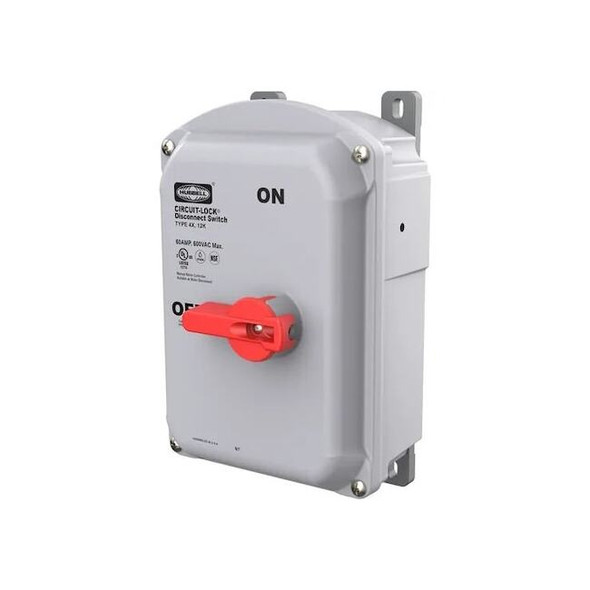 Disconnect Switch, Nonfusible, 3PST, Three Phase, NEMA 4X, Indoor/Outdoor, PBT