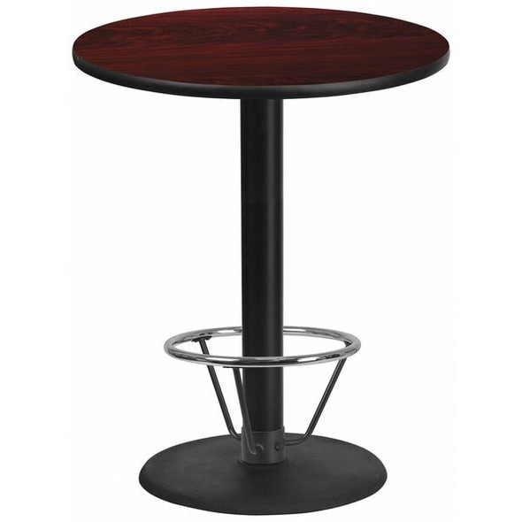 Round Laminate Table, Laminate Top, Wood Grain
