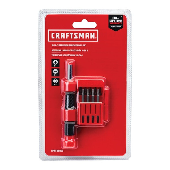 Craftsman Precision Multi-Bit Screwdriver Set,18 CMHT68005 Pack of 6