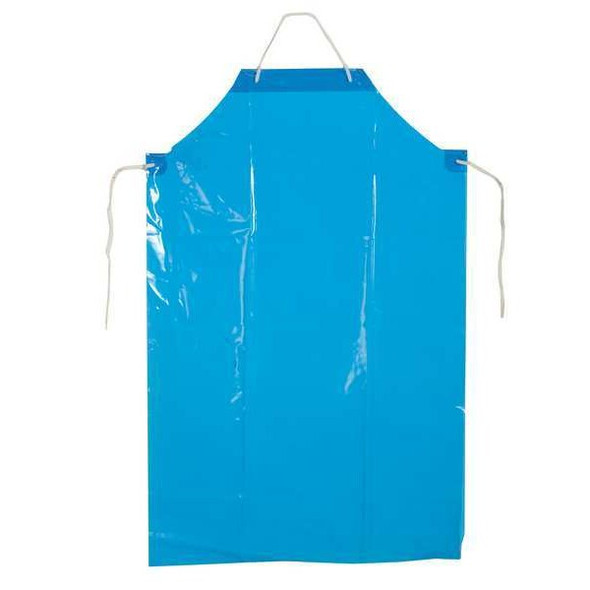 Polyco Bib Apron, Nylon/Polyolefin,, Blue, 45 in, Universal 45401