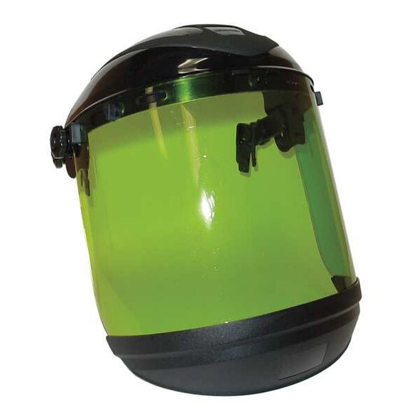 Sellstrom Faceshield Assembly, Green Visor, 8 in Height, Anti-Fog Lens S31201