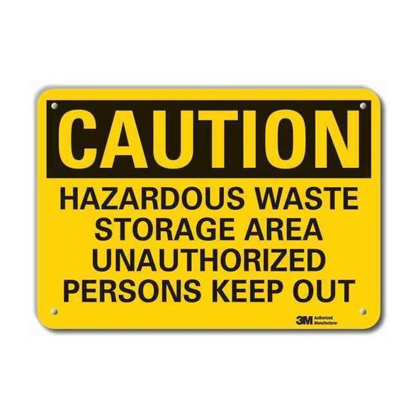 Caution Sign, 7 in H, 10 in W, Vertical Rectangle, English, LCU3-0448-RA_10x7
