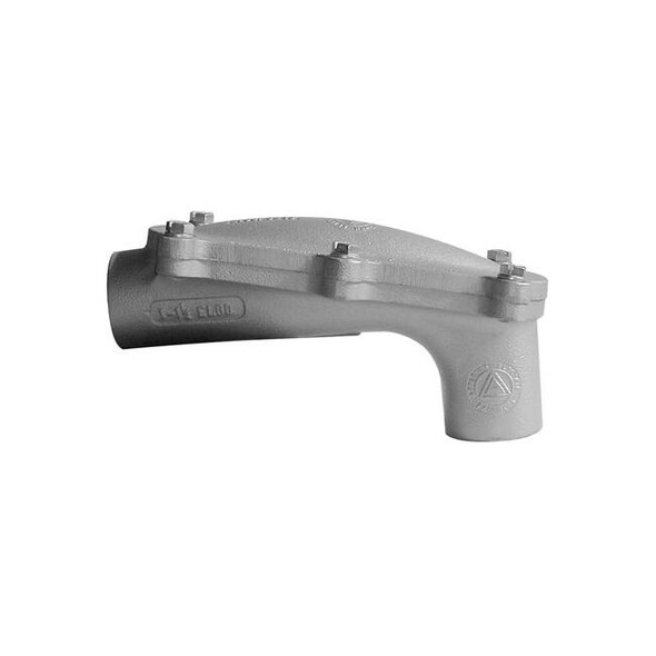 IMC Elbow, 1/2 in, Threaded, Aluminum, Powder Coated, Gray