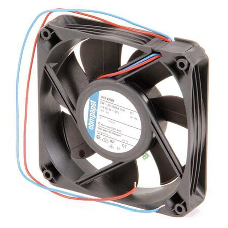 Axial Fan, Square, 24V DC, Fiberglass Reinforced Plastic, 4 11/16 in W.