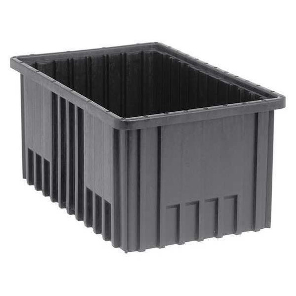 Polypropylene, Divider Box, Black, 16 1/2 in L, 8 in H