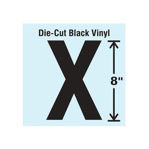 Stranco Letter Label, Vinyl, 8 in H, 4-3/4 in W DBV-SINGLE-8-X