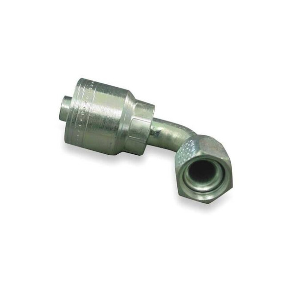 Eaton Aeroquip Crimp Fitting,90 deg.,1/2" ID,9/16",FJIC 1AA6FJB8