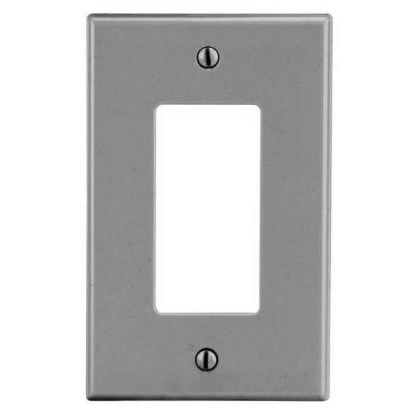 Rocker Wall Plate, Number of Gangs: 1 Plastic, Satin Finish, Graphite