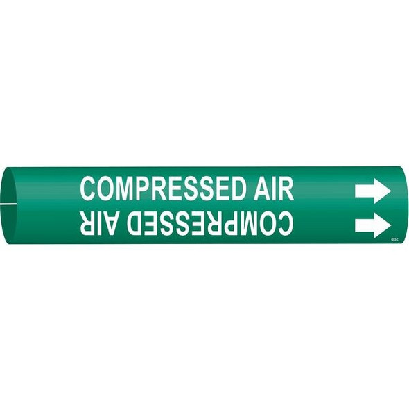 Brady Pipe Mrkr,Compressed Air,2-1/2to3-7/8 In, 4033-C 4033-C