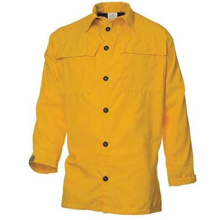 Coaxsher Wildland Fire Shirt, 2XL, Yellow, Button FC103-XXL