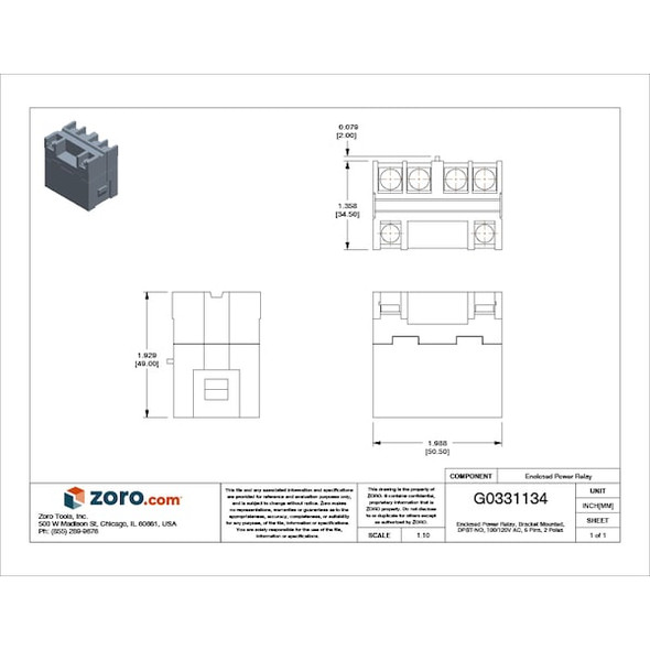Omron E-Bracket, Enclosed Power Relay, Square, 30 A, 6 Pins, Screw G7L-2A-BJ-CB-AC100/120