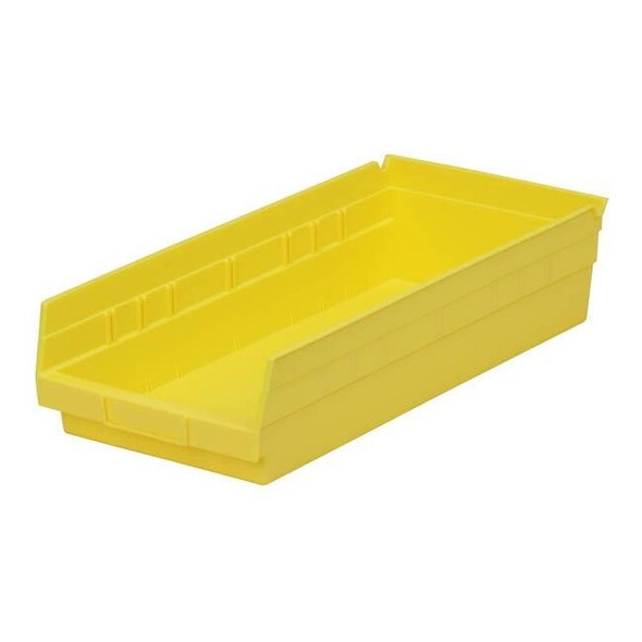 Akro-Mils® Shelf Bin, 17 7/8"L x 4"H x 8 3/8"W, Yellow, 1/Each